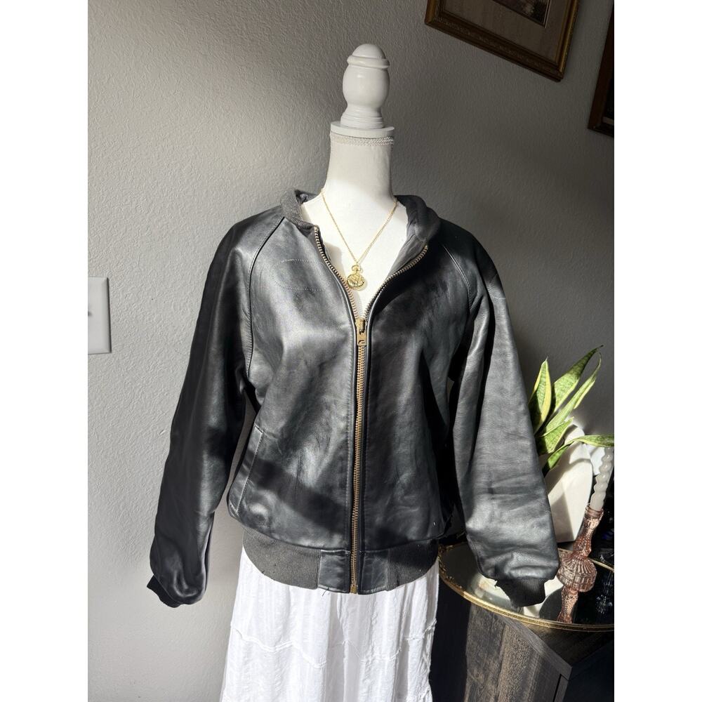 Vintage Vanson Leather Motorcycle Jacket Sz 44 Made in USA